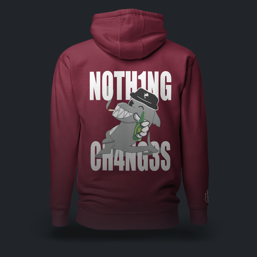 N0TH1NG CH4NG3S Felpa con cappuccio (4 varianti)