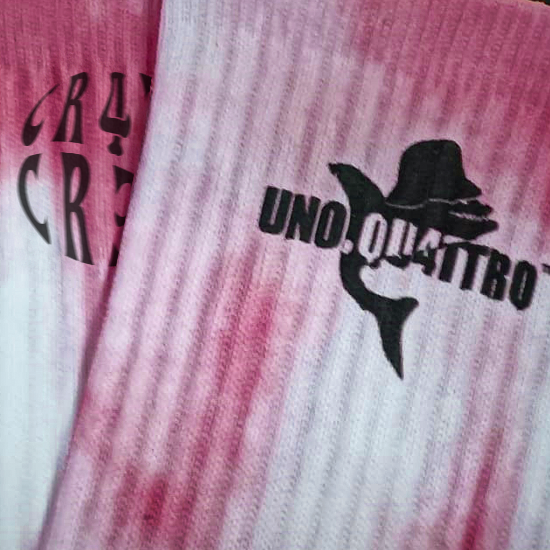 STR33TSOCKS LOGO tie-dye pink