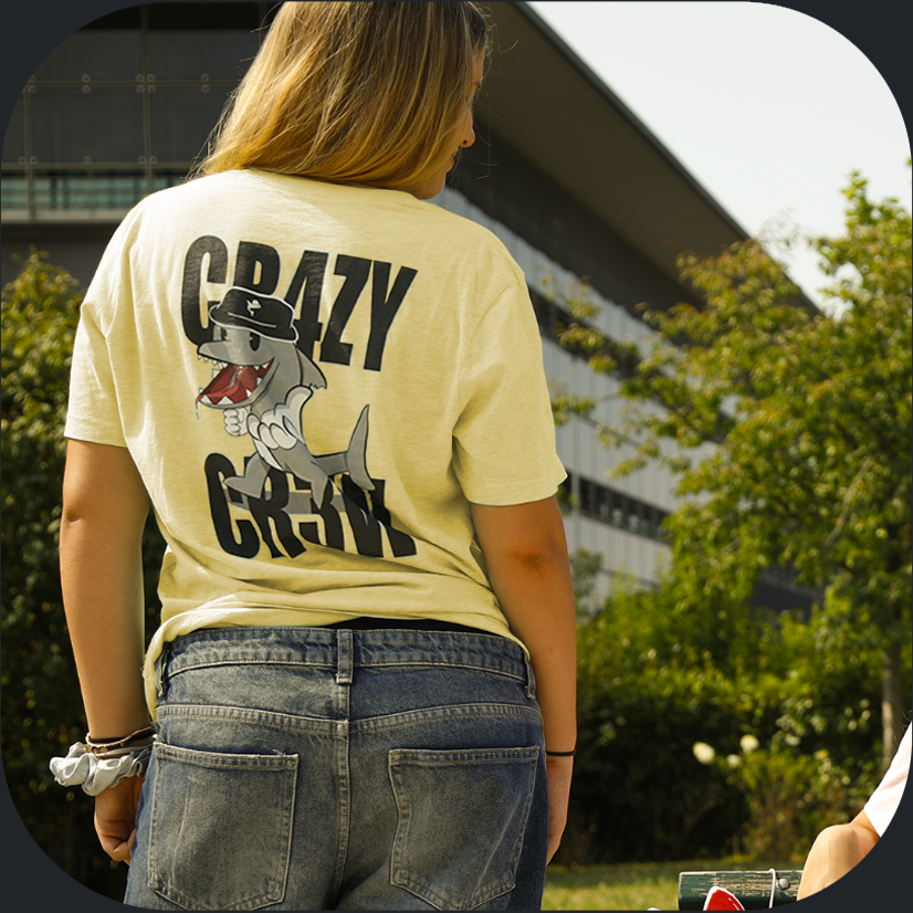 CR4ZY CR3W t-shirt oversize