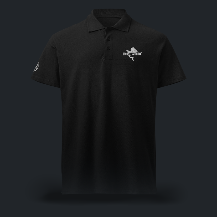LOGO RICAMO UNO.QU4TTRO polo pique unisex (4 varianti)