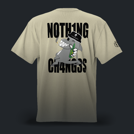 N0TH1NG CH4NG3S T-shirt oversize faded (2 varianti)