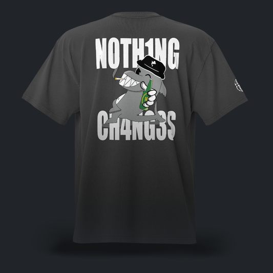 N0TH1NG CH4NGES oversize faded t-shirt blk