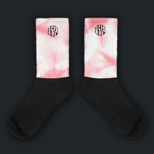 STR33TSOCKS LOGO tie-dye pink